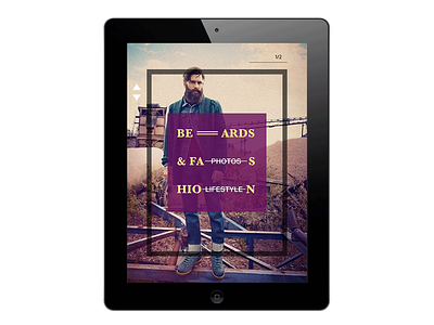 Beards & Fashion colors digital mag full background ipad design ipad magazine ui