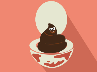 Flushit character design flat game mobile poo