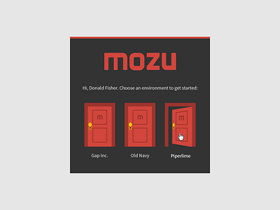 Mozu Launch Pad doors flat launch pad ui