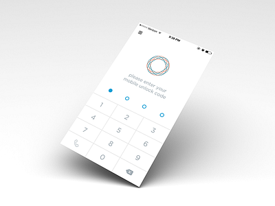 Simple lock screen app bank blue icon ios7 iphone redesign simple ui ux