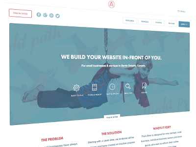 Building websites in-front of people. cape squarespace super hero thain sites ui websites