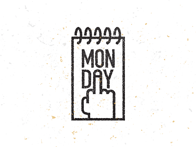 Monday bad day calendar date design illustration