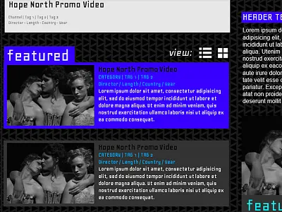 Video Site videos web design website