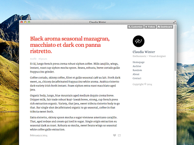 Winter Theme minimal themes tumblr