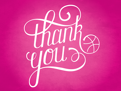 Thank you for the invite! basketball dribbble handlettering invitation invite letterer lettering script thank you thanks typography