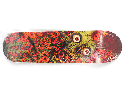 More Decks! 80s deck drawing fire illustration rad skateboard skull soho violent