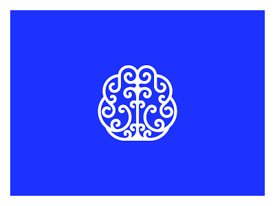 Beautiful Mind blue brain design icon logo mark mind pattern sign spiral symbol vintage