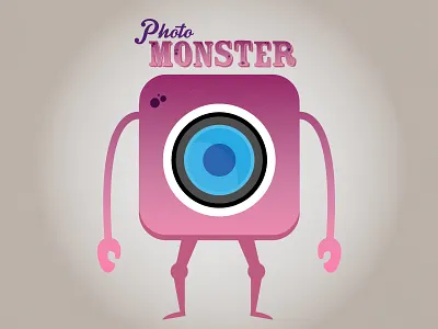 Photomonster character design icon design.