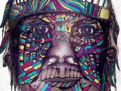 AMAZONAS amazon face paint indian ink tribal