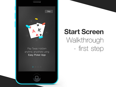 Poker App Walkthrough design flat design game ios mobile poker texas holdem