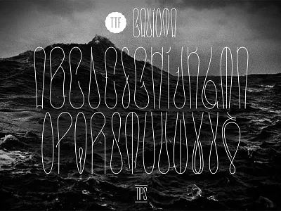 Gaviota Fontface fishhook fontface minimalism sea typography