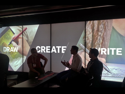 CES Backlit Booth Wall brand engagement ces design environmental graphics