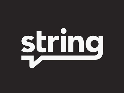 String Logotype app bubble chat logo message string type