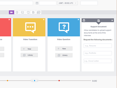 Timeline flat time line video web