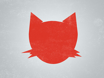 Cat cat logo mark red vector