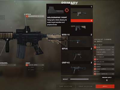 Insurgency Loadout game ui ui design user interface video game