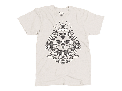 Secret Order cotton bureau illustration line art masons owl pyramid secret society skull and bones vector
