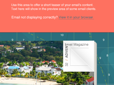 Travel Magazine: Email adventure bright chart email explore magazine map travel