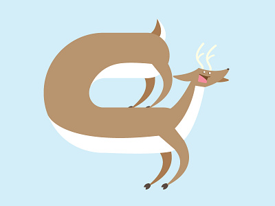 Wiener Deer deer goofy illustration