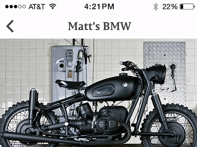 Item view - sneak peak app interface item motorcycle ui ux view