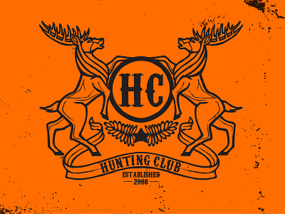 Hunting Club Logo band logo crest elk hunting club minneapolis rock