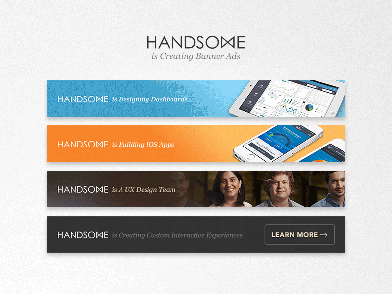 Handsome Banner Ads clean dashboard download gif handsome marketing navigation premium ui ux white