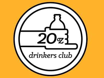 20% drinkers club logo drink illustrator logo logotype