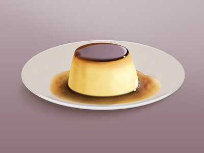 Pudding dessert food illustration pudding