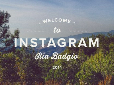 My debut instagram typography