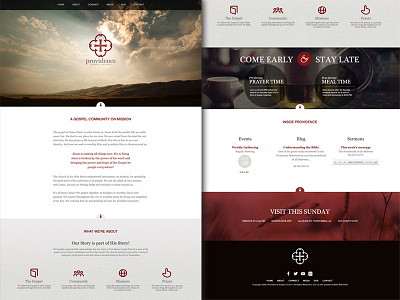 Providence Gospel Church Landing Page branding church design promotional religious user interface ux web design