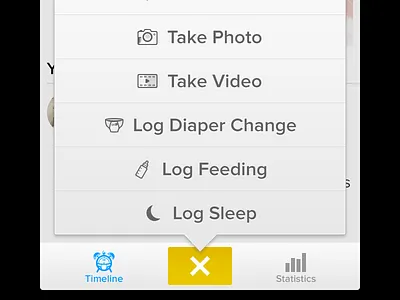 Bitsy Log Create bottle camera diaper icons iphone menu moon video