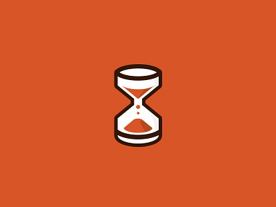 Hourglass graphic orange time