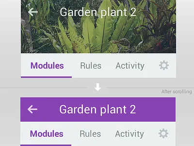 Header microinteraction proposal header mobile webapp