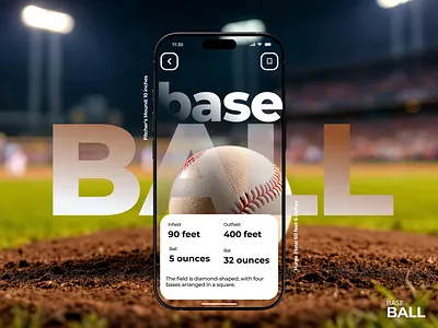 Baseball App UI app base ball branding creative design gaming graphic design ui ux