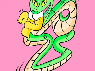 Year of the Snake! color design flat design icon illus illustration minimal vector