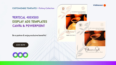 400x500 Instagram Ad Templates for Pottery Sales - Canva & PPT advertising animation branding canva graphic design motion graphics powerpoint templates