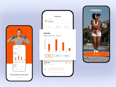 Fitness Tracker App – UI/UX Design appui dashboarddesign designportfolio figma fitnessapp healthtech mobileappdesign ui uiux userexperience uxdesign workouttracker