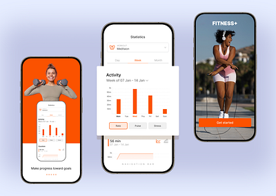 Fitness Tracker App – UI/UX Design appui dashboarddesign designportfolio figma fitnessapp healthtech mobileappdesign ui uiux userexperience uxdesign workouttracker