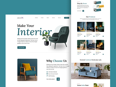 Furniture E-Commerce UI branding creative design interior landing page lnading page logo modern motion graphics ui ux website