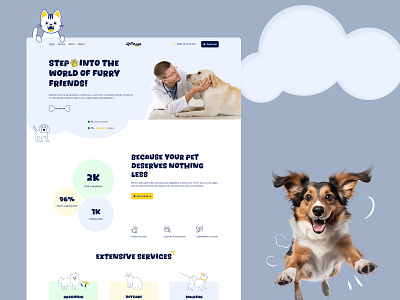 Pet Care Services Website Template animal care animal shelter animal welfare pet care pet services pets veterinary clinic