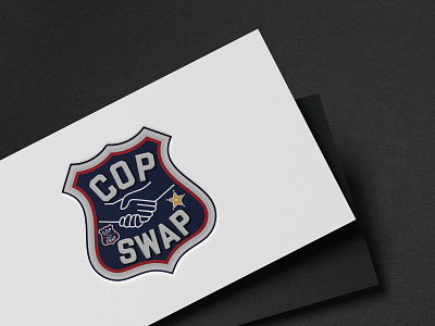 "Cop Swap - Shield Logo Design for a Trusted Exchange" brandidentity branding creativedesign graphic design handshakelogo logo shieldlogo