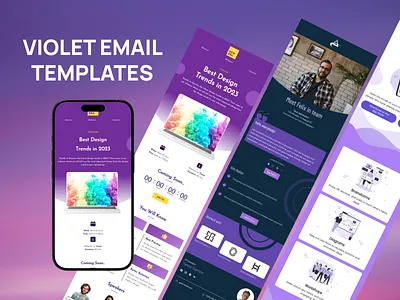 Violet Email Templates design email email builder email campaign email design email marketing email newsletter email templates free email marketing newsletter stripo email violet email web design