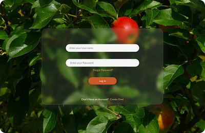 Day - 1: Apple Orchard Login Page design ui ui design