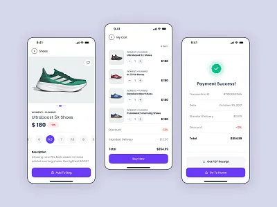 Minimal E-Commerce UI app design dribbble ecommerce minimalui mobile mobileapp shoppingapp snikers ui uiux ux