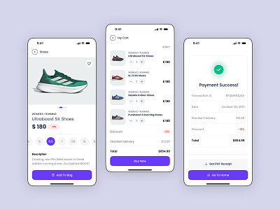 Minimal E-Commerce UI app design dribbble ecommerce minimalui mobile mobileapp shoppingapp snikers ui uiux ux