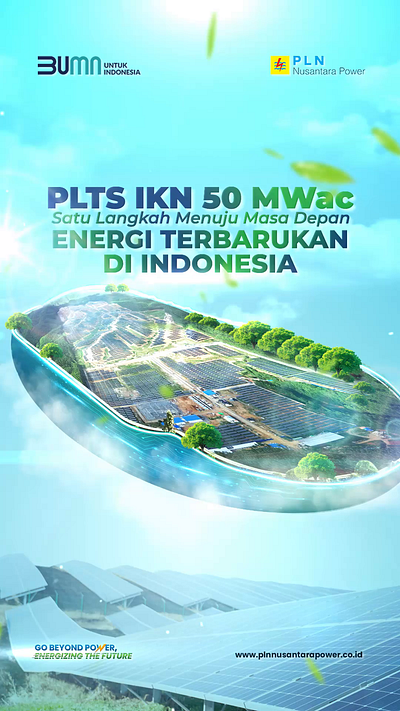 PLTS IKN 50 MWac animation motion graphics