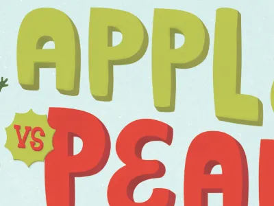 Sneak peak! cute fruit illustration lettering typography vs