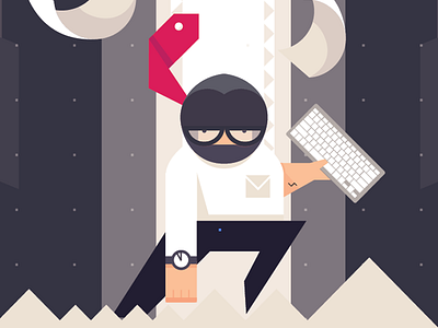 Php Developer character color darkfejzr developer flat illustration madeo ninja php programmer
