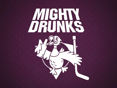 Mighty Drunks Logo drunks duck hockey logo mighty