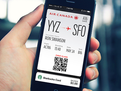 Boarding Pass (Passbook) air canada airline boarding pass case study ios development iphone passbook toronto